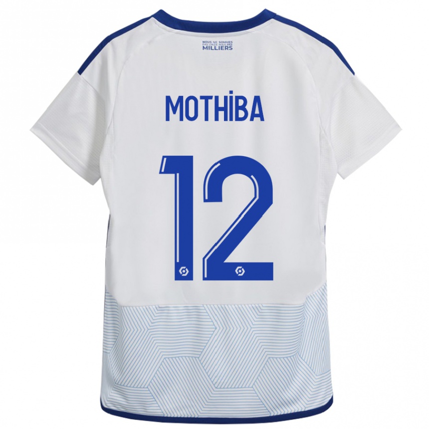 Women Football Lebo Mothiba #12 White Away Jersey 2023/24 T-Shirt