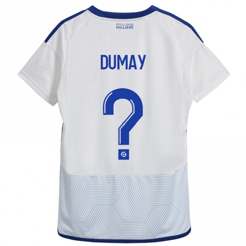Women Football Yoann Dumay #0 White Away Jersey 2023/24 T-Shirt