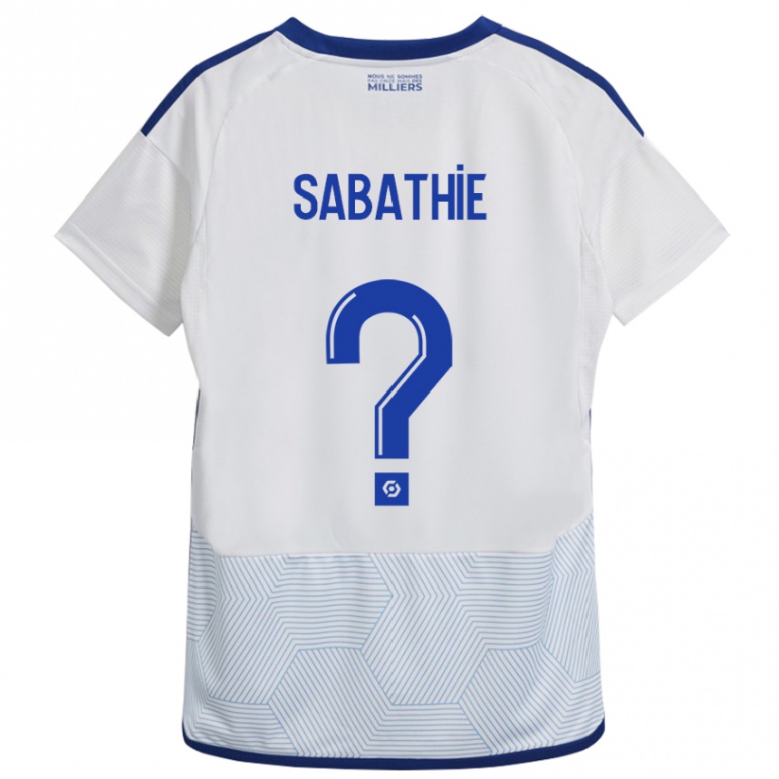 Women Football Gabin Sabathié #0 White Away Jersey 2023/24 T-Shirt