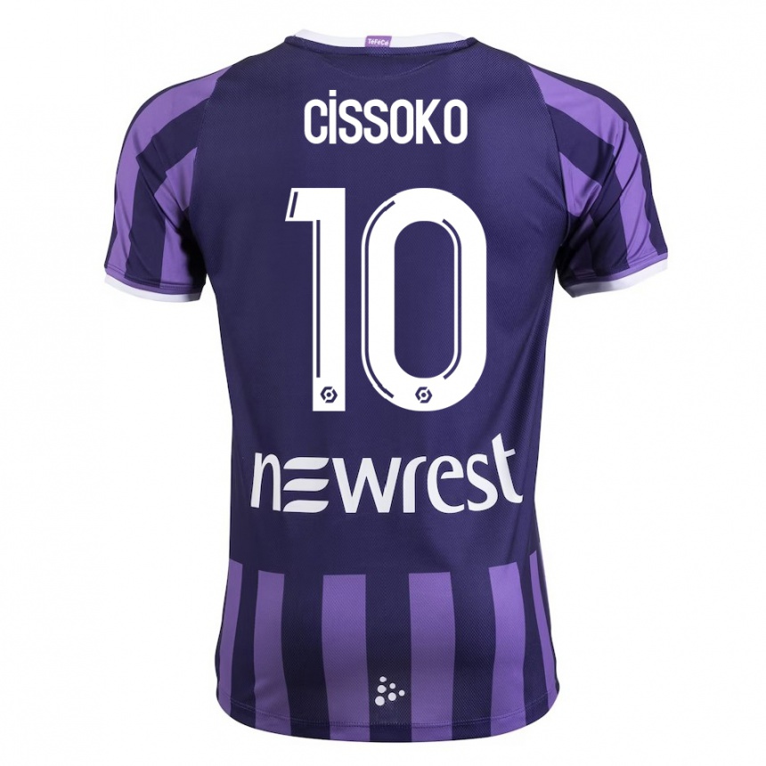 Women Football Ibrahim Cissoko #10 Purple Away Jersey 2023/24 T-Shirt