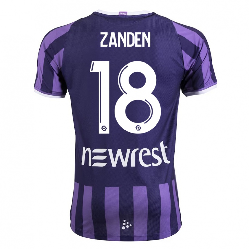 Women Football Oliver Zandén #18 Purple Away Jersey 2023/24 T-Shirt