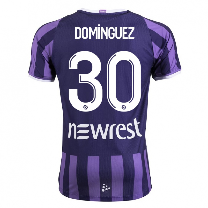 Women Football Álex Domínguez #30 Purple Away Jersey 2023/24 T-Shirt