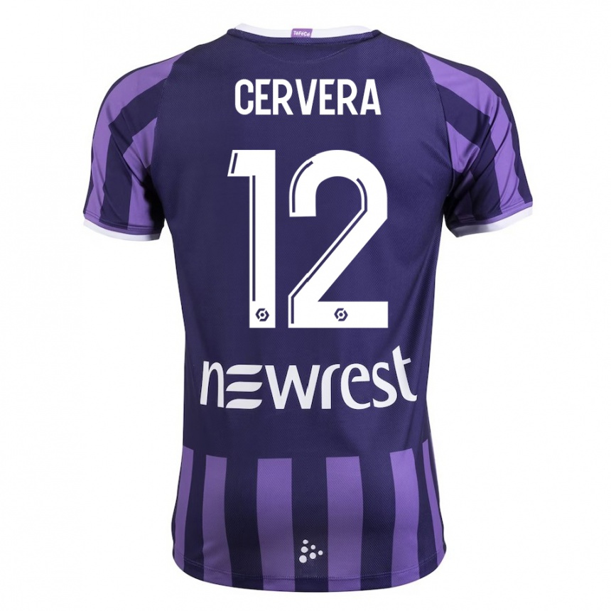 Women Football Laurianne Cervera #12 Purple Away Jersey 2023/24 T-Shirt