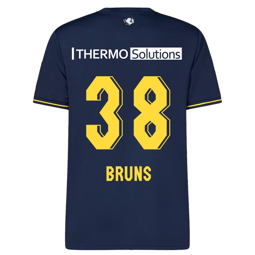 Women Football Max Bruns #38 Navy Away Jersey 2023/24 T-Shirt
