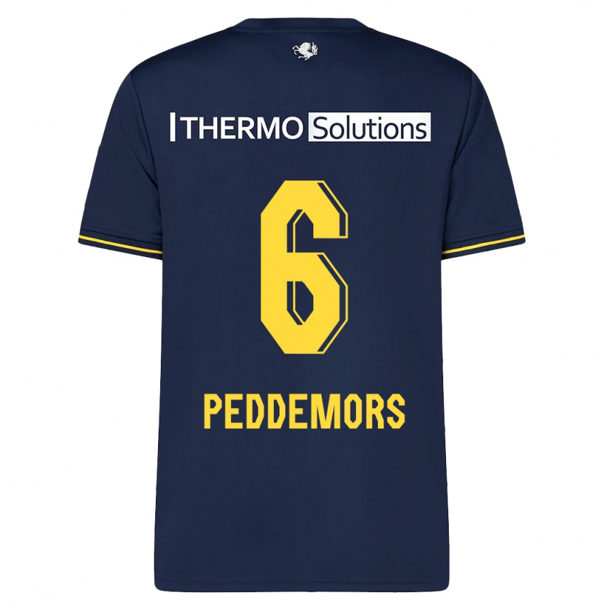 Women Football Ella Peddemors #6 Navy Away Jersey 2023/24 T-Shirt