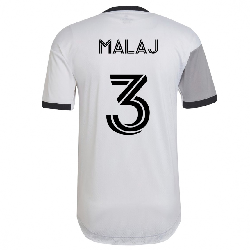Women Football Albert Malaj #3 White Away Jersey 2023/24 T-Shirt