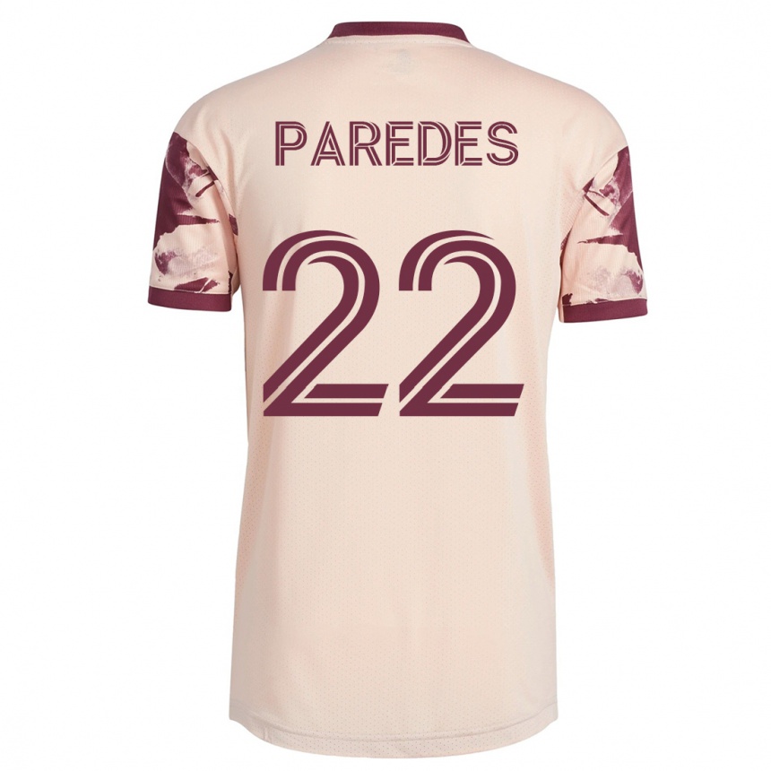 Women Football Cristhian Paredes #22 Off-White Away Jersey 2023/24 T-Shirt