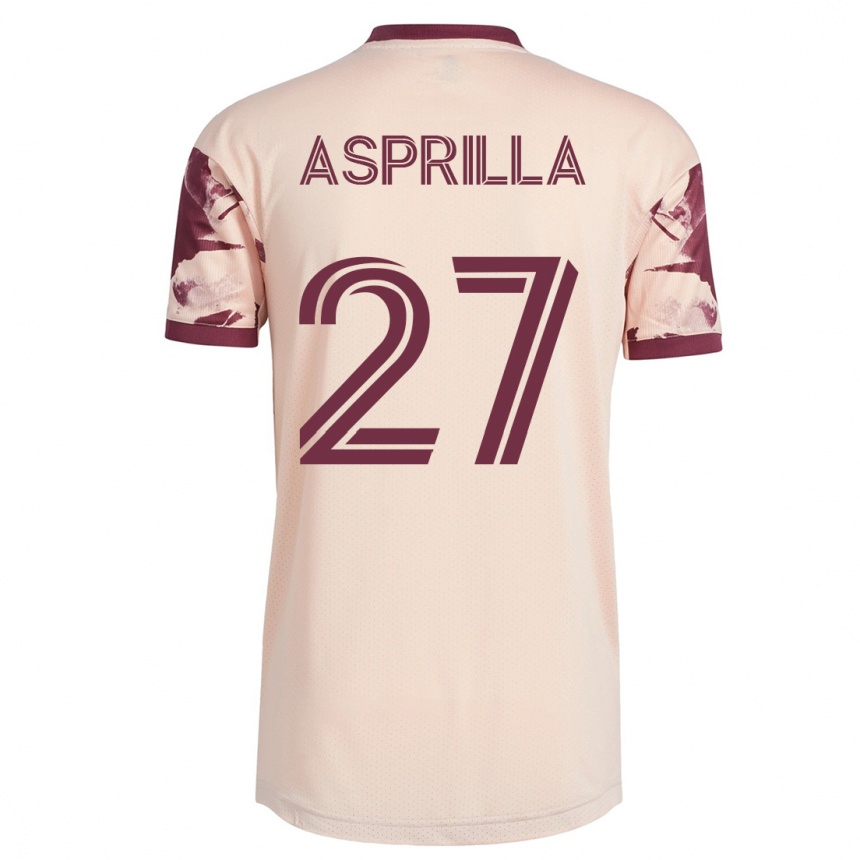 Women Football Dairon Asprilla #27 Off-White Away Jersey 2023/24 T-Shirt