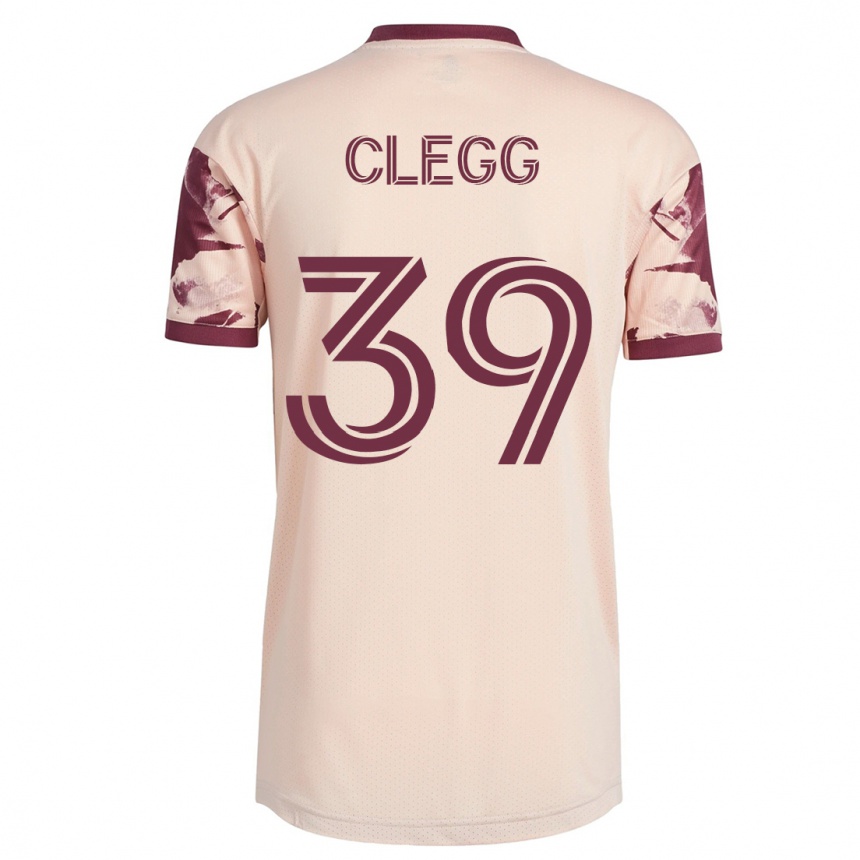 Women Football Tyler Clegg #39 Off-White Away Jersey 2023/24 T-Shirt