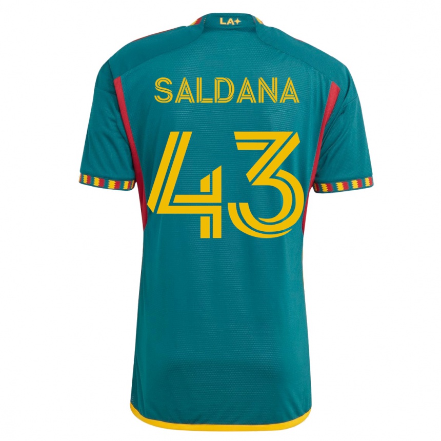 Women Football Adam Saldaña #43 Green Away Jersey 2023/24 T-Shirt