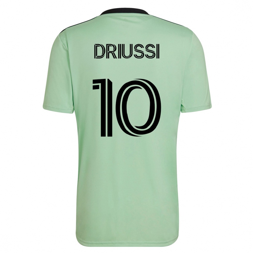 Women Football Sebastián Driussi #10 Light Green Away Jersey 2023/24 T-Shirt