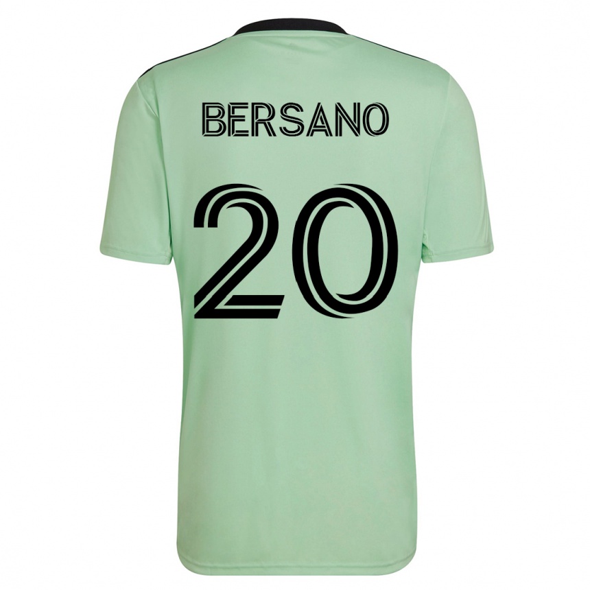 Women Football Matt Bersano #20 Light Green Away Jersey 2023/24 T-Shirt