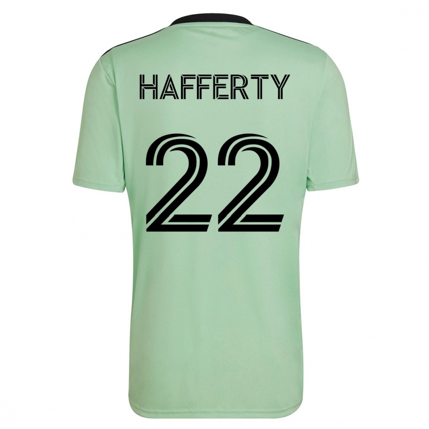 Women Football Joe Hafferty #22 Light Green Away Jersey 2023/24 T-Shirt