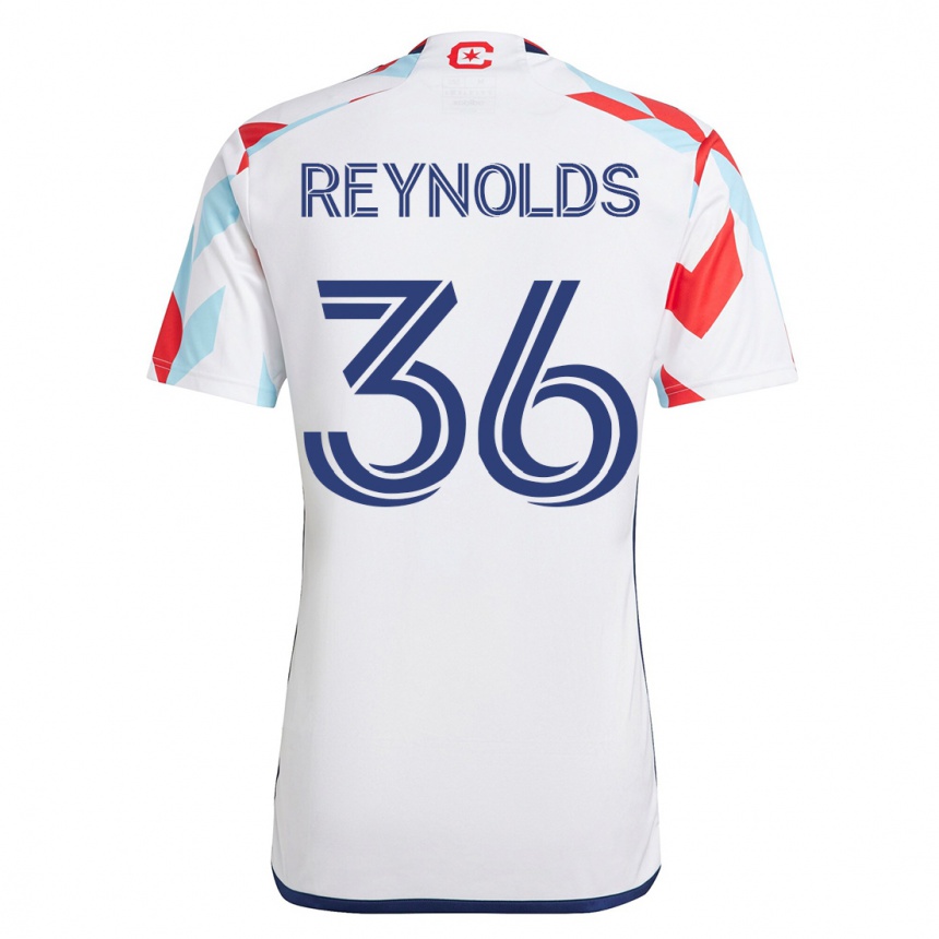 Women Football Justin Reynolds #36 White Blue Away Jersey 2023/24 T-Shirt