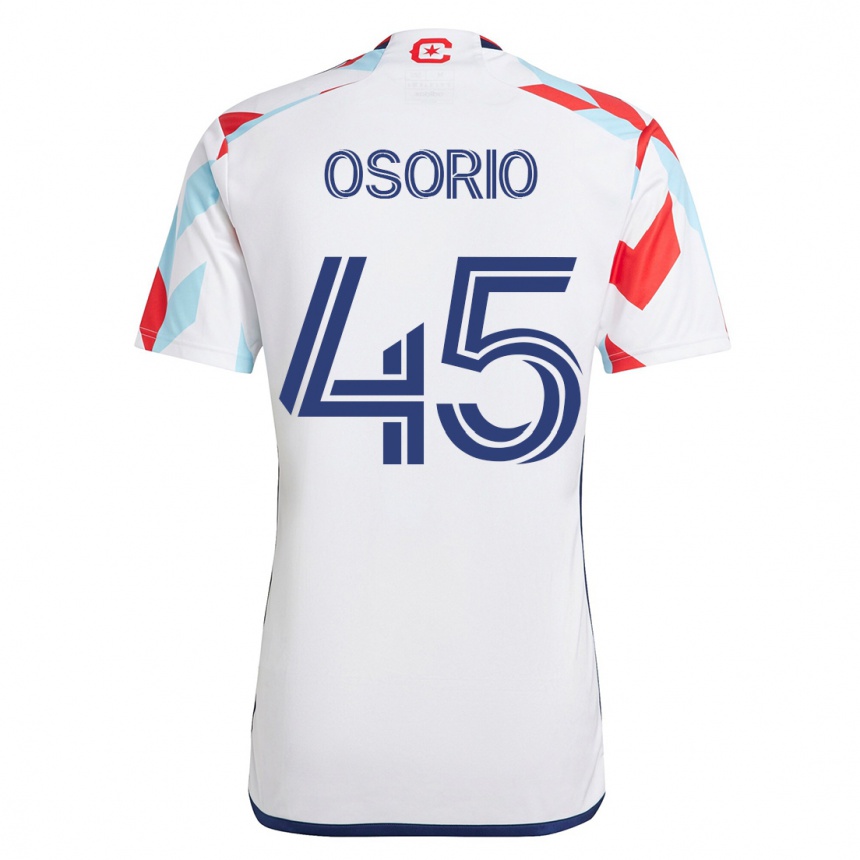 Women Football Harold Osorio #45 White Blue Away Jersey 2023/24 T-Shirt