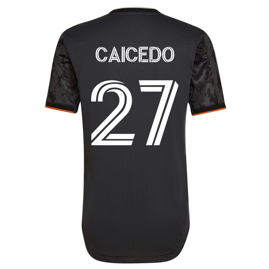 Women Football Luis Caicedo #27 Black Away Jersey 2023/24 T-Shirt