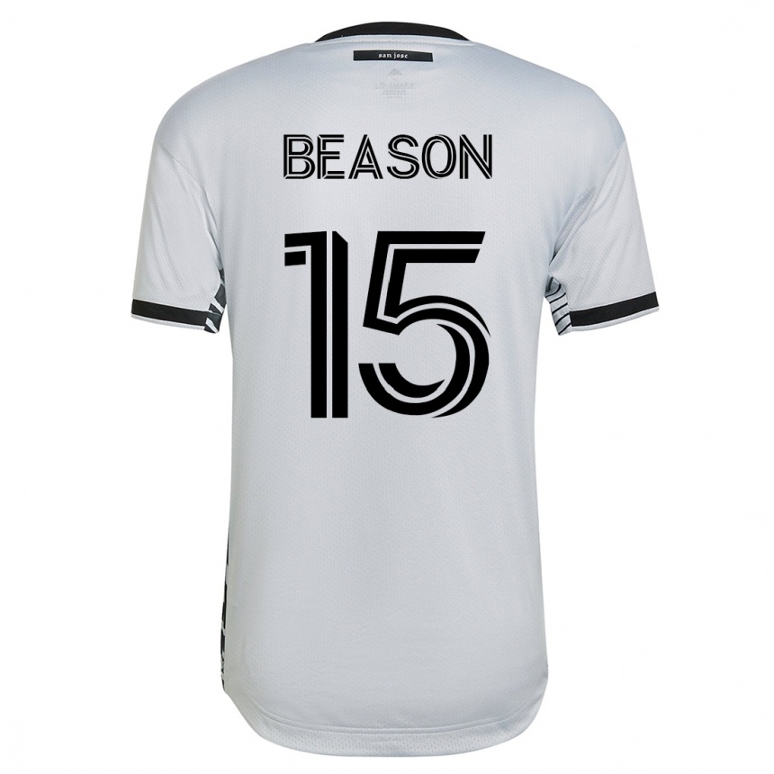 Women Football Tanner Beason #15 White Away Jersey 2023/24 T-Shirt
