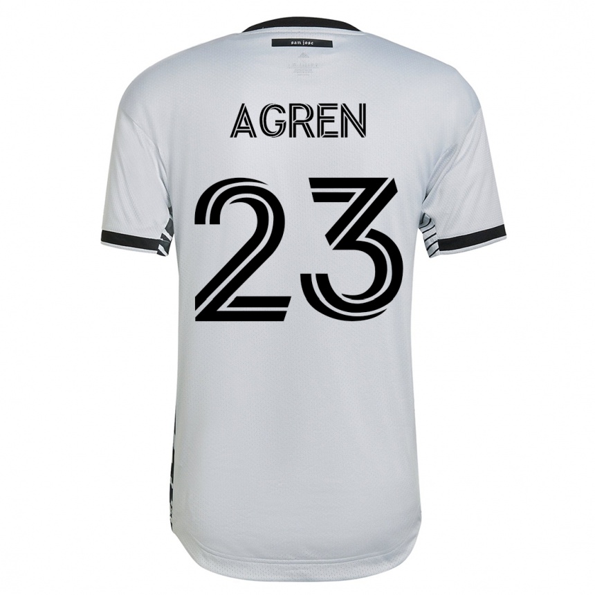 Women Football Oskar Agren #23 White Away Jersey 2023/24 T-Shirt