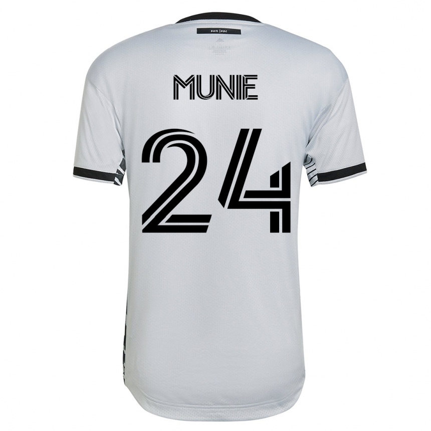 Women Football Daniel Munie #24 White Away Jersey 2023/24 T-Shirt