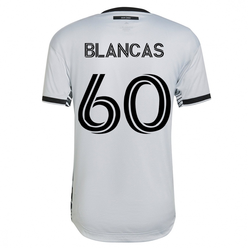 Women Football Eduardo Blancas #60 White Away Jersey 2023/24 T-Shirt