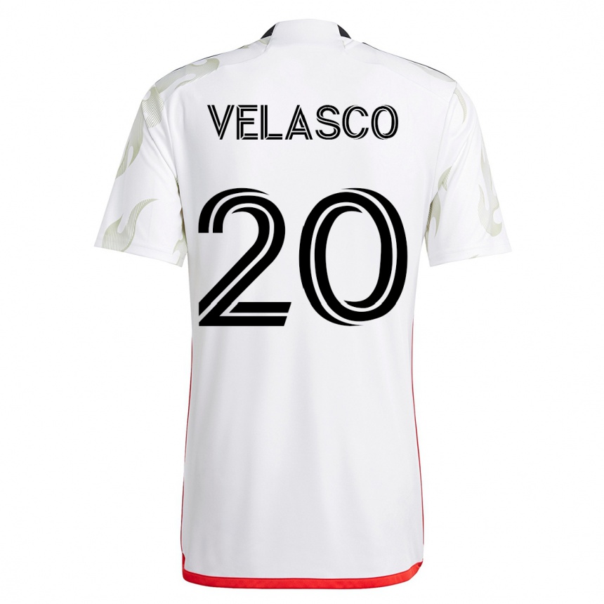 Women Football Alan Velasco #20 White Away Jersey 2023/24 T-Shirt