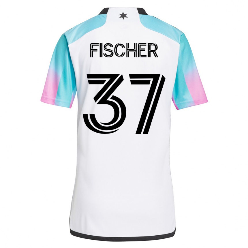 Women Football Britton Fischer #37 White Away Jersey 2023/24 T-Shirt