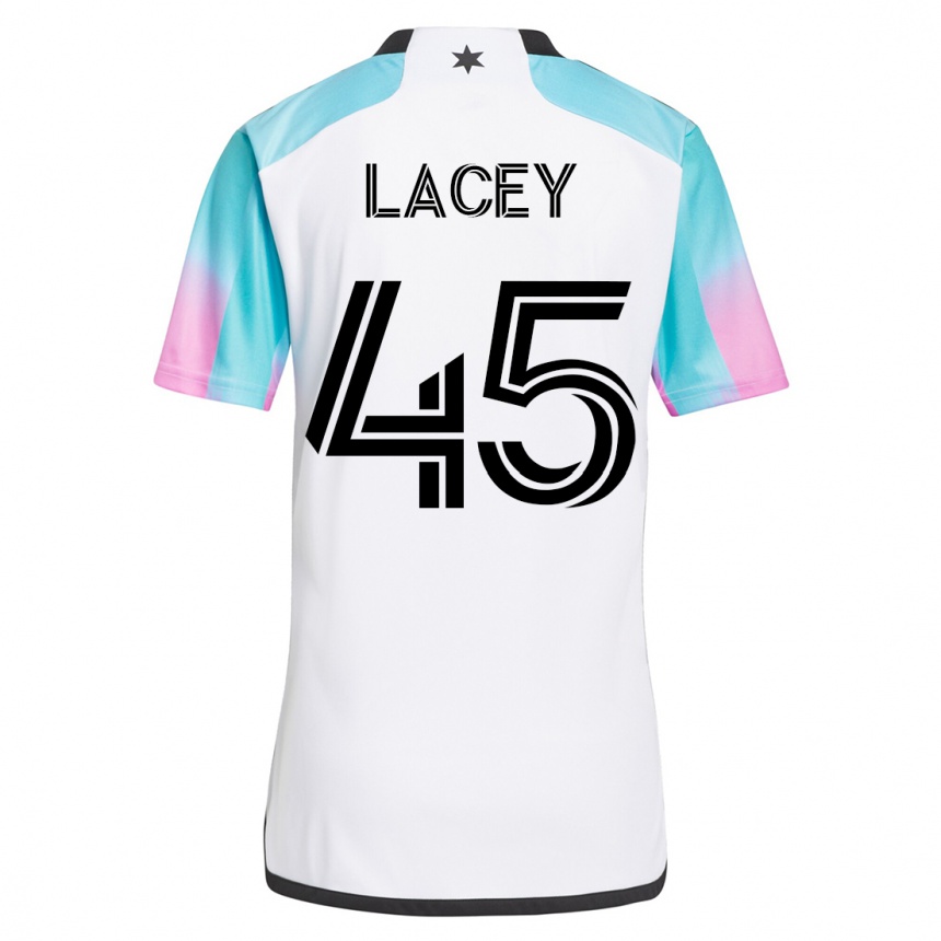Women Football Kameron Lacey #45 White Away Jersey 2023/24 T-Shirt
