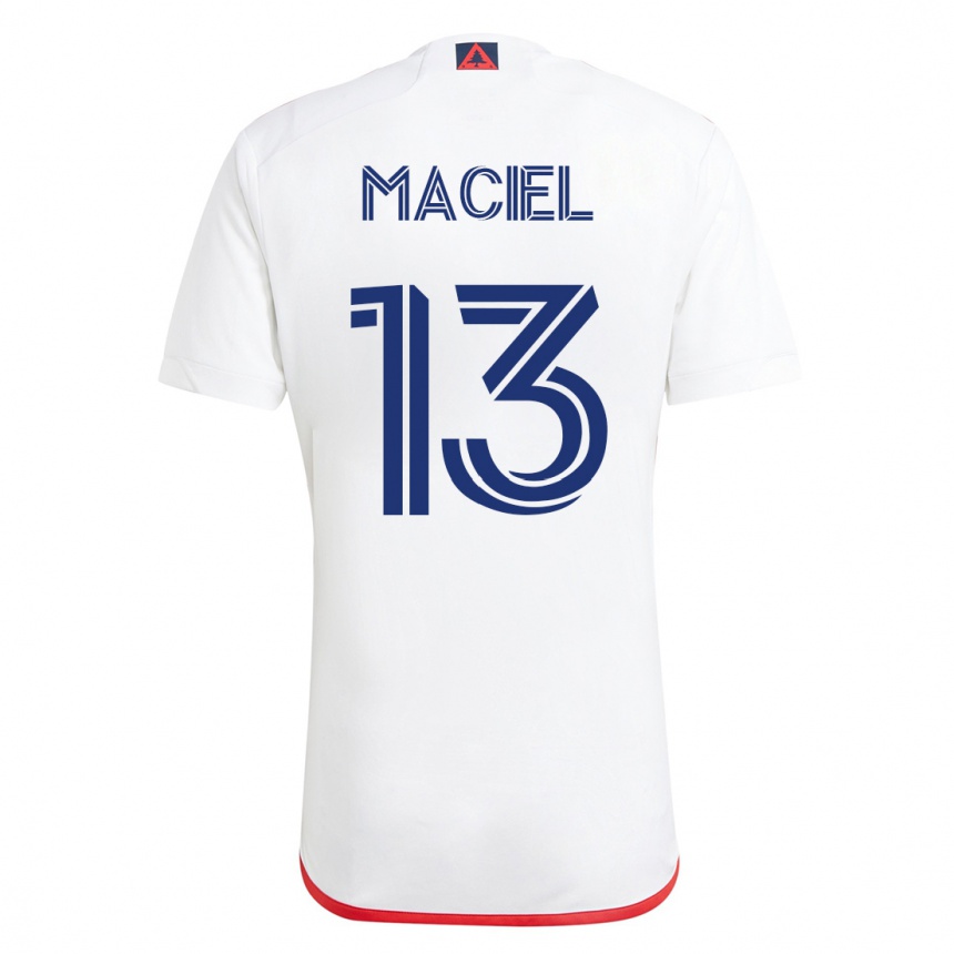 Women Football Maciel #13 White Red Away Jersey 2023/24 T-Shirt