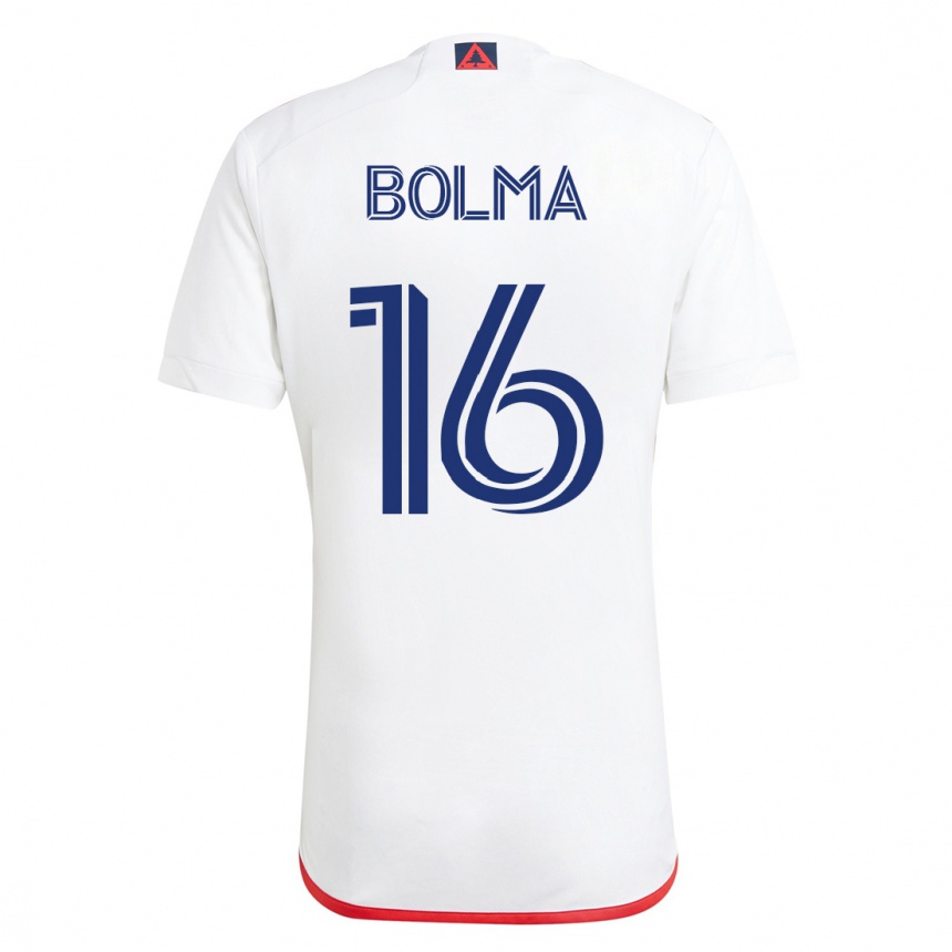 Women Football Josh Bolma #16 White Red Away Jersey 2023/24 T-Shirt