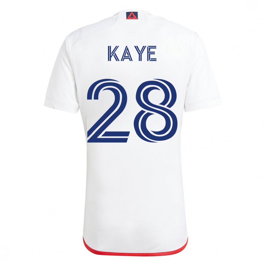 Women Football Mark-Anthony Kaye #28 White Red Away Jersey 2023/24 T-Shirt