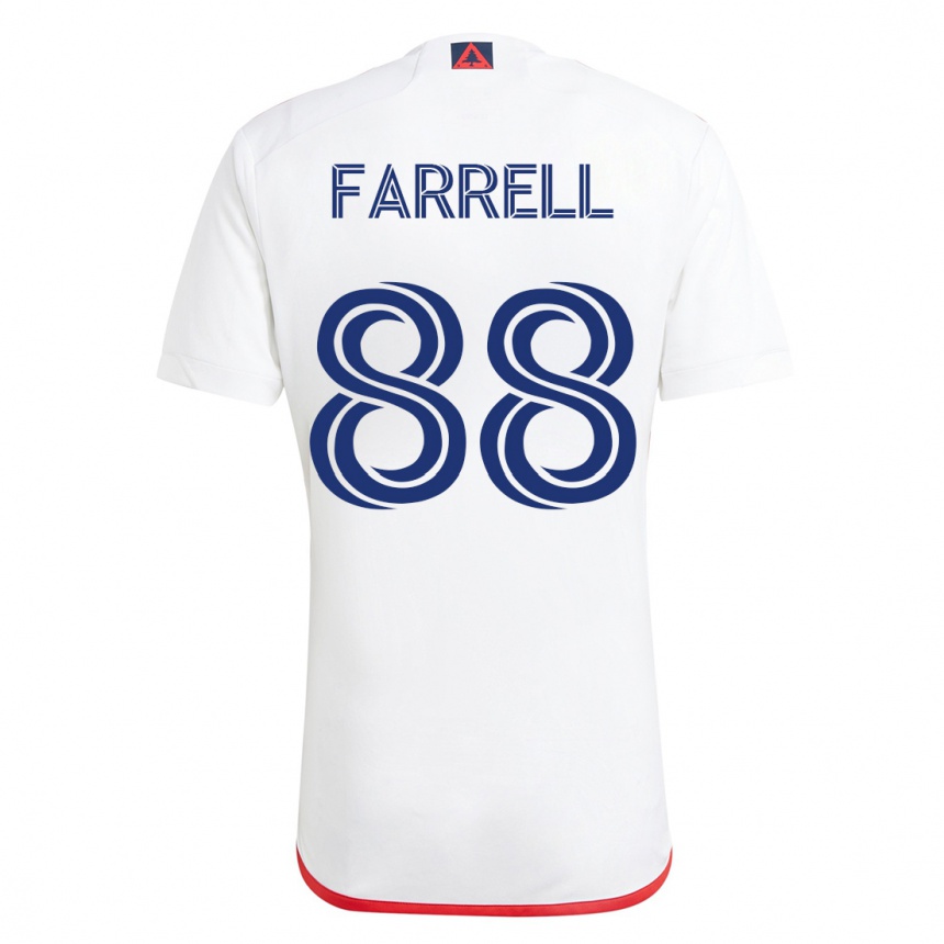 Women Football Andrew Farrell #88 White Red Away Jersey 2023/24 T-Shirt