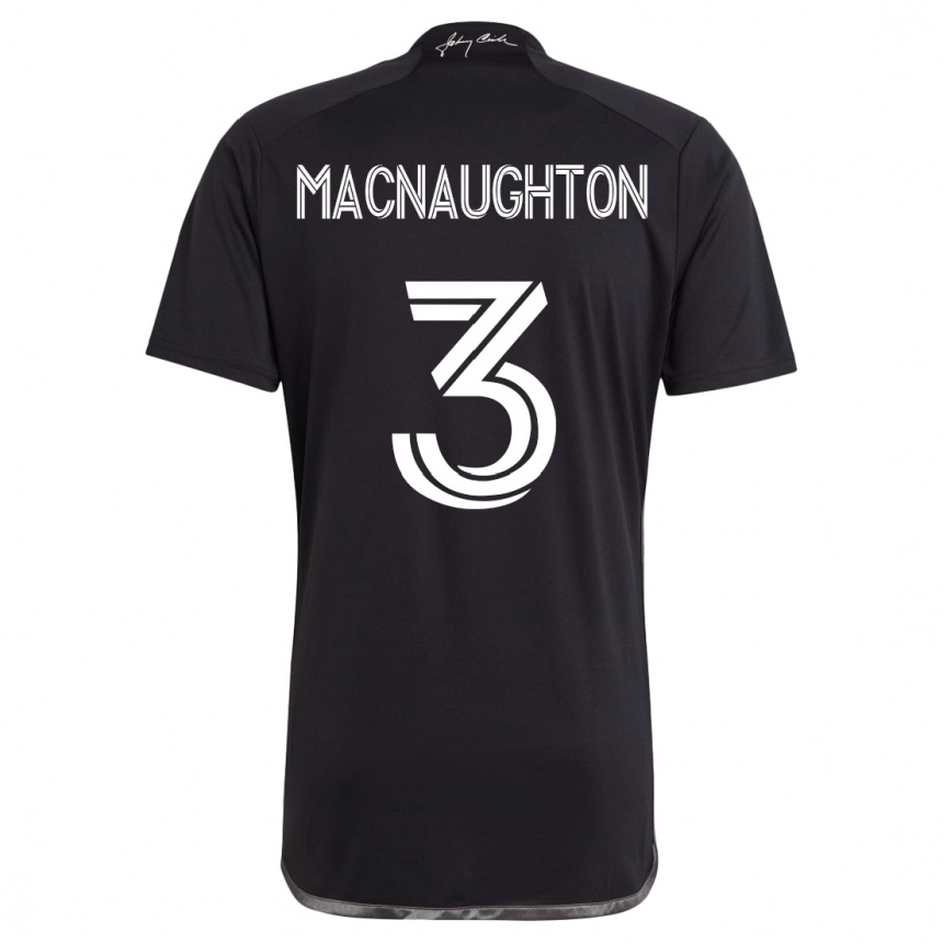 Women Football Lukas Macnaughton #3 Black Away Jersey 2023/24 T-Shirt