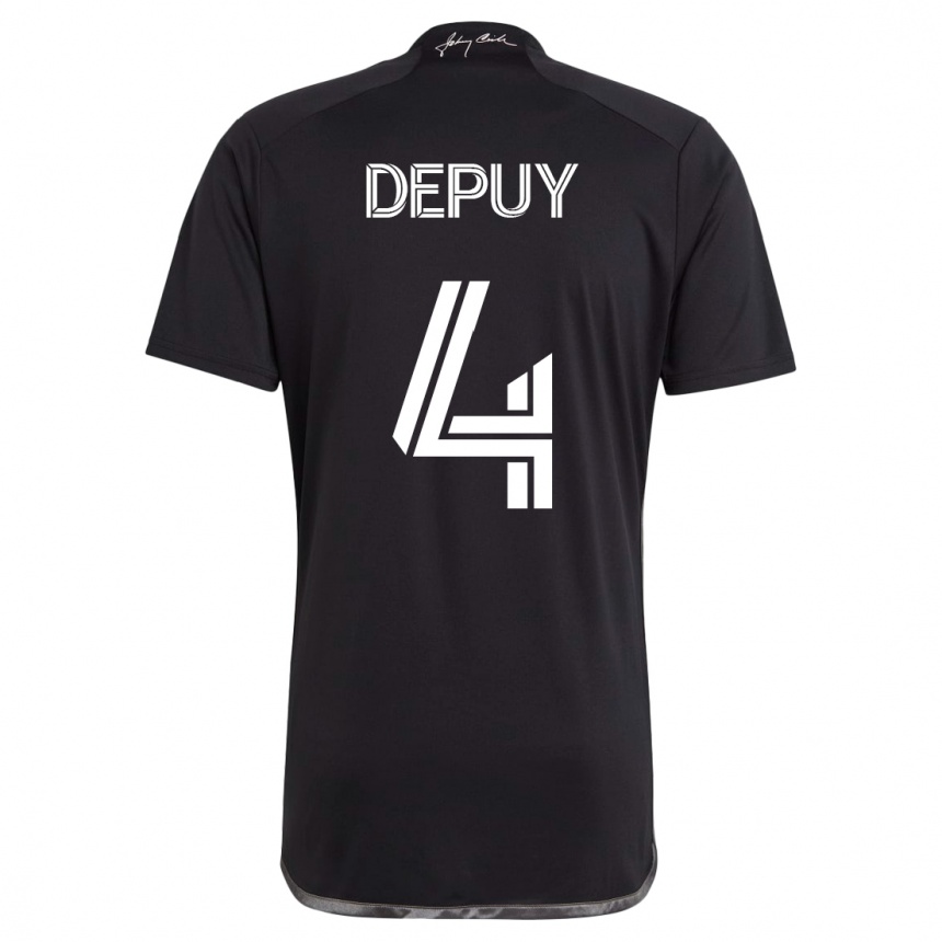 Women Football Nick Depuy #4 Black Away Jersey 2023/24 T-Shirt