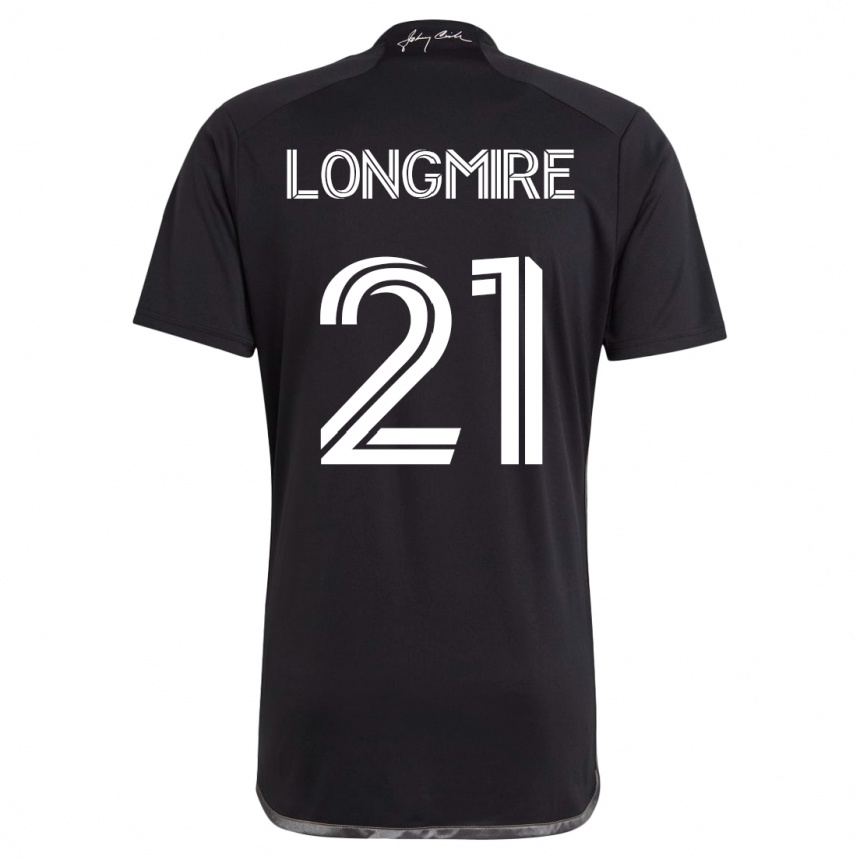 Women Football Ahmed Longmire #21 Black Away Jersey 2023/24 T-Shirt