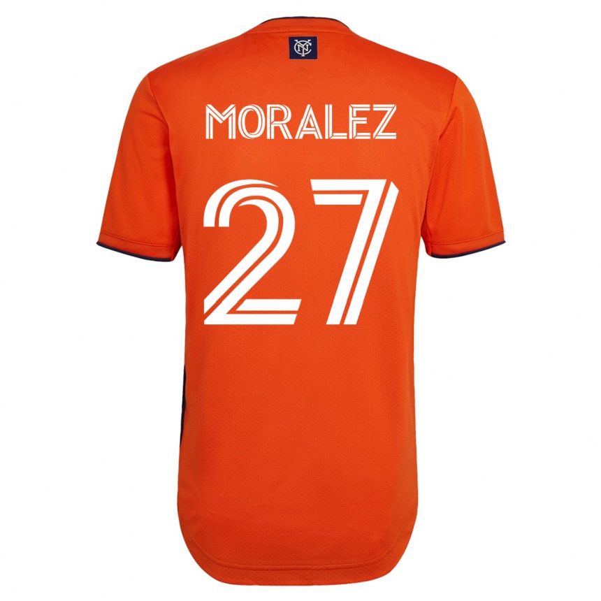 Women Football Maxi Moralez #27 Black Away Jersey 2023/24 T-Shirt