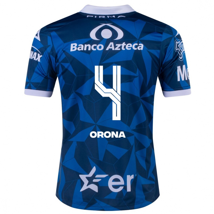 Women Football Efraín Orona #4 Blue Away Jersey 2023/24 T-Shirt