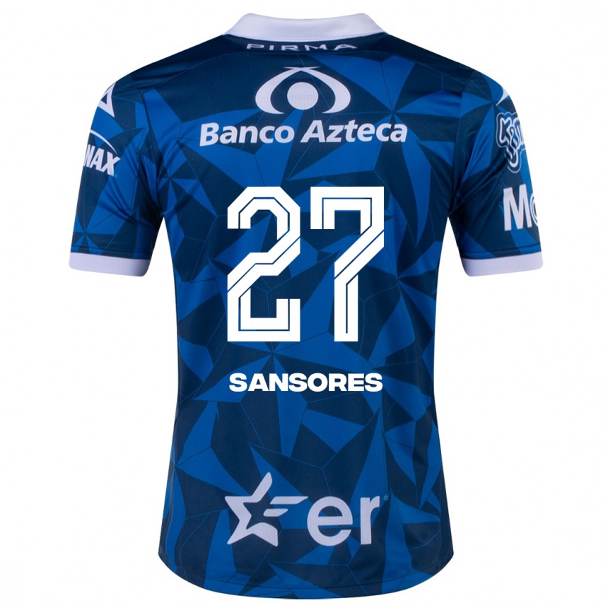 Women Football Miguel Sansores #27 Blue Away Jersey 2023/24 T-Shirt