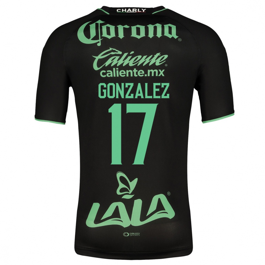 Women Football Jair González #17 Black Away Jersey 2023/24 T-Shirt