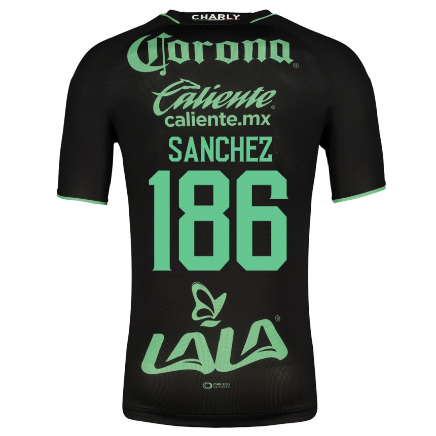 Women Football David Sánchez #186 Black Away Jersey 2023/24 T-Shirt