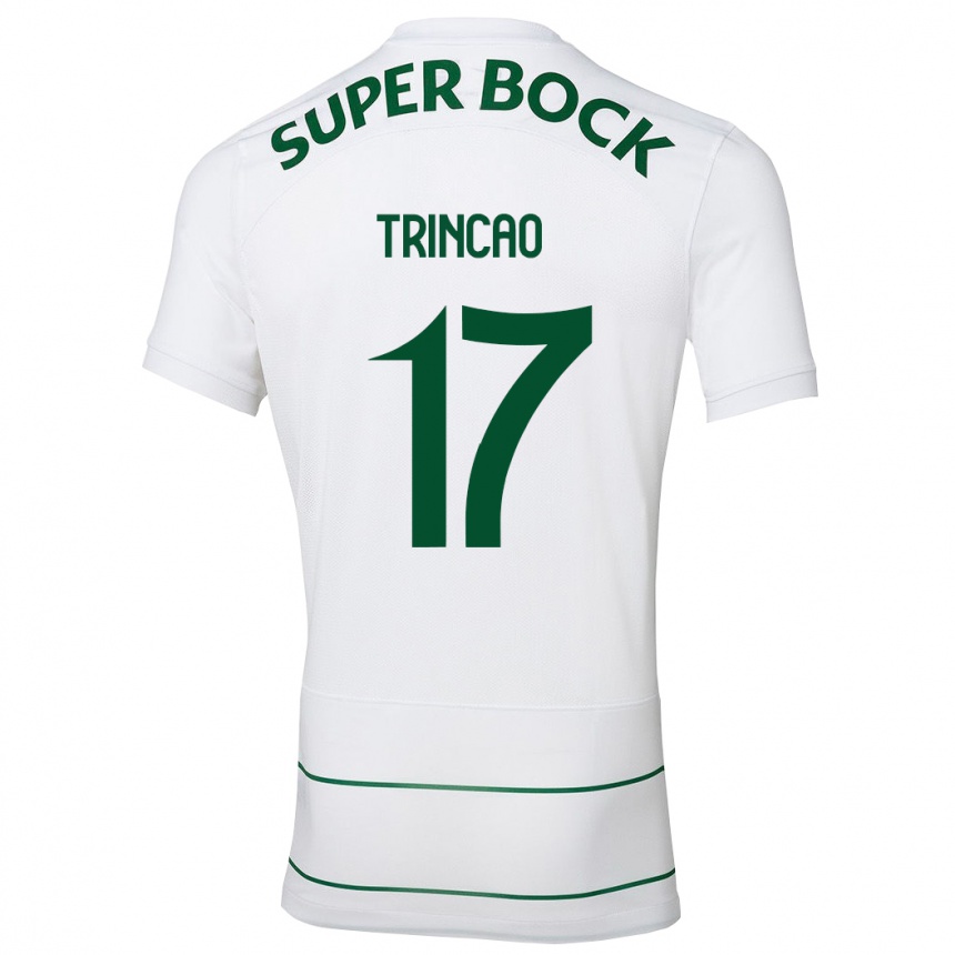 Women Football Trincão #17 White Away Jersey 2023/24 T-Shirt