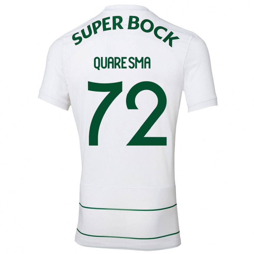 Women Football Eduardo Quaresma #72 White Away Jersey 2023/24 T-Shirt