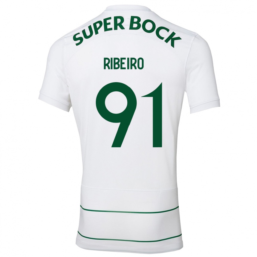 Women Football Rodrigo Ribeiro #91 White Away Jersey 2023/24 T-Shirt