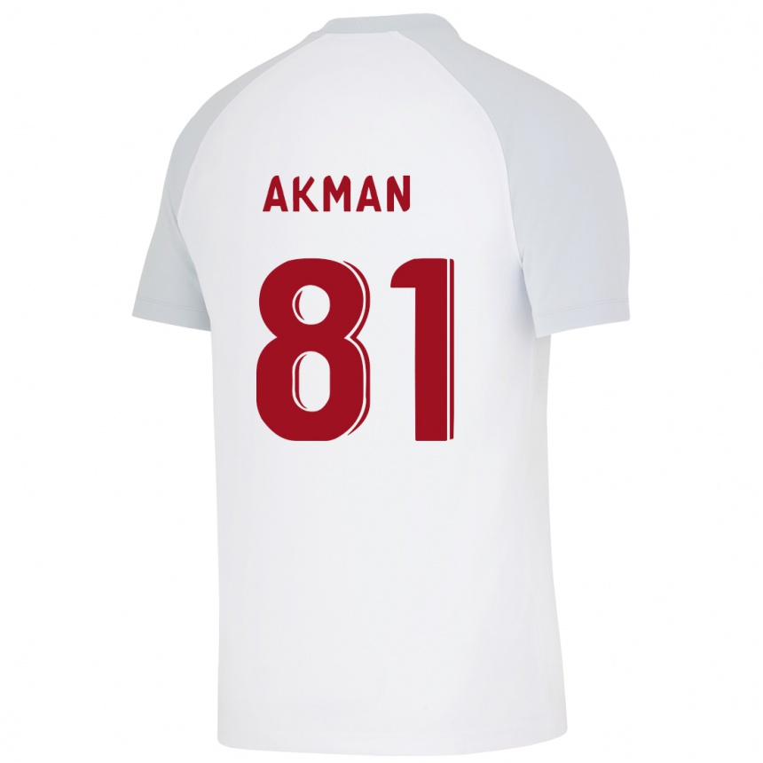 Women Football Hamza Akman #81 White Away Jersey 2023/24 T-Shirt