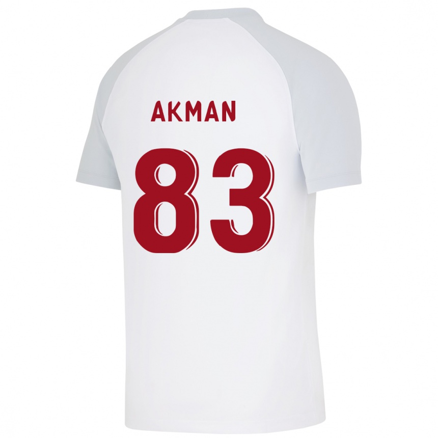 Women Football Efe Akman #83 White Away Jersey 2023/24 T-Shirt