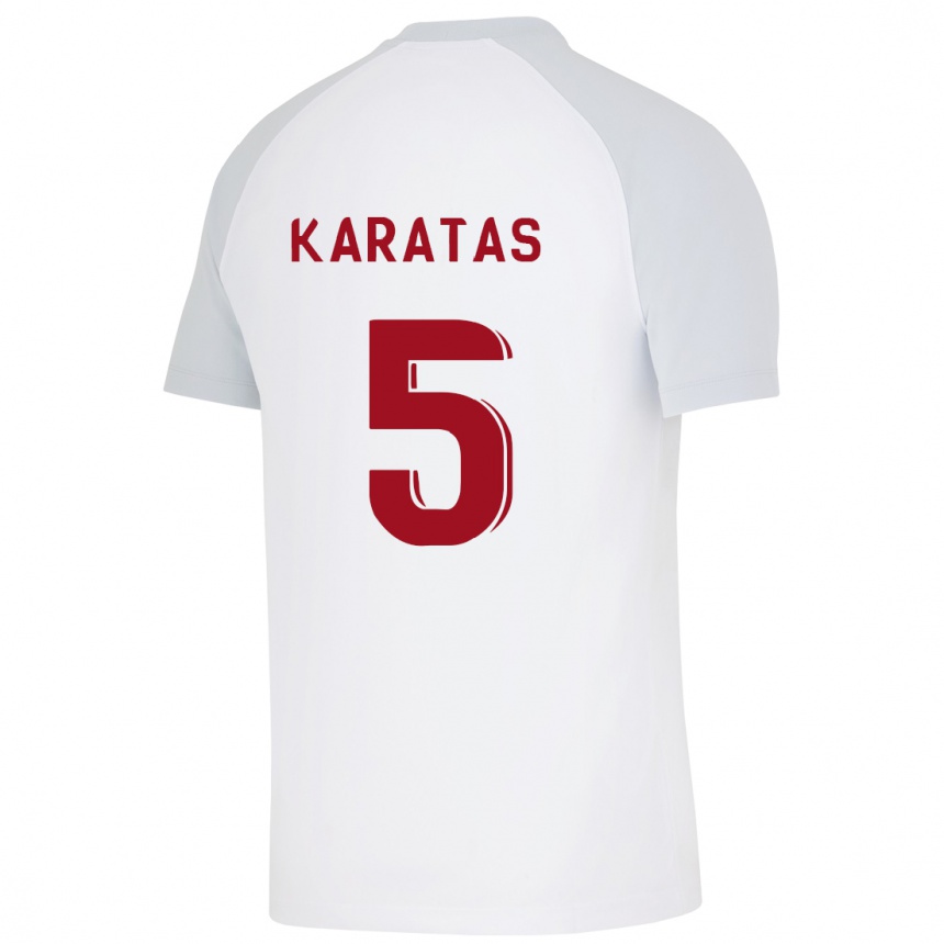 Women Football Eda Karataş #5 White Away Jersey 2023/24 T-Shirt