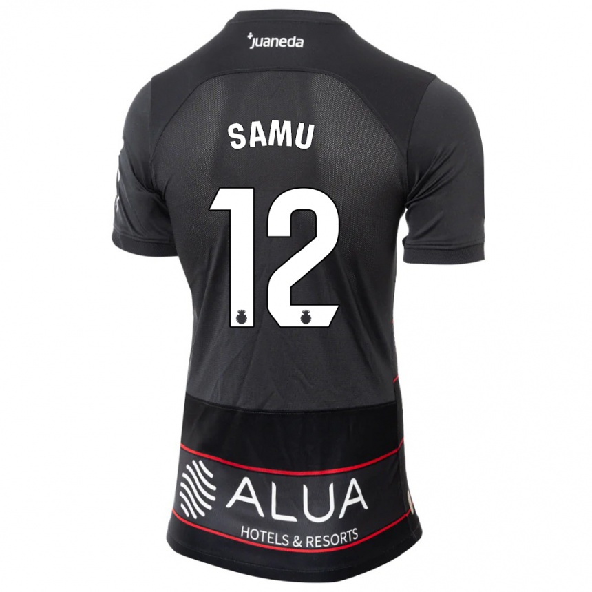 Women Football Samú Costa #12 Black Away Jersey 2023/24 T-Shirt
