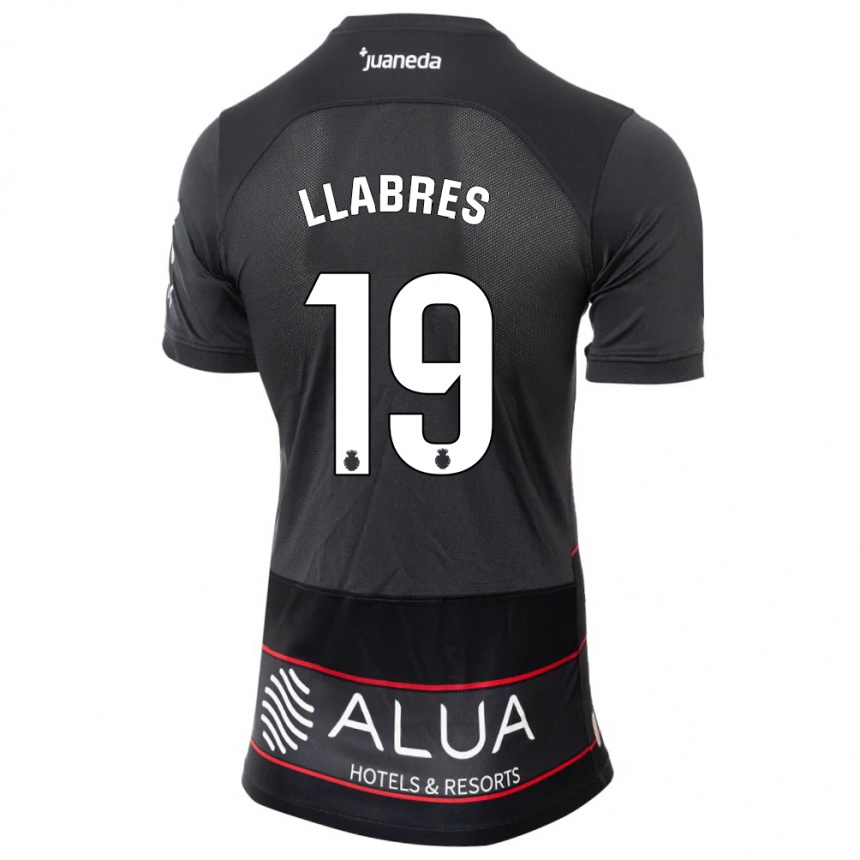 Women Football Javi Llabrés #19 Black Away Jersey 2023/24 T-Shirt