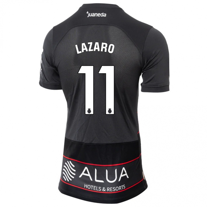 Women Football Victor Lázaro #11 Black Away Jersey 2023/24 T-Shirt
