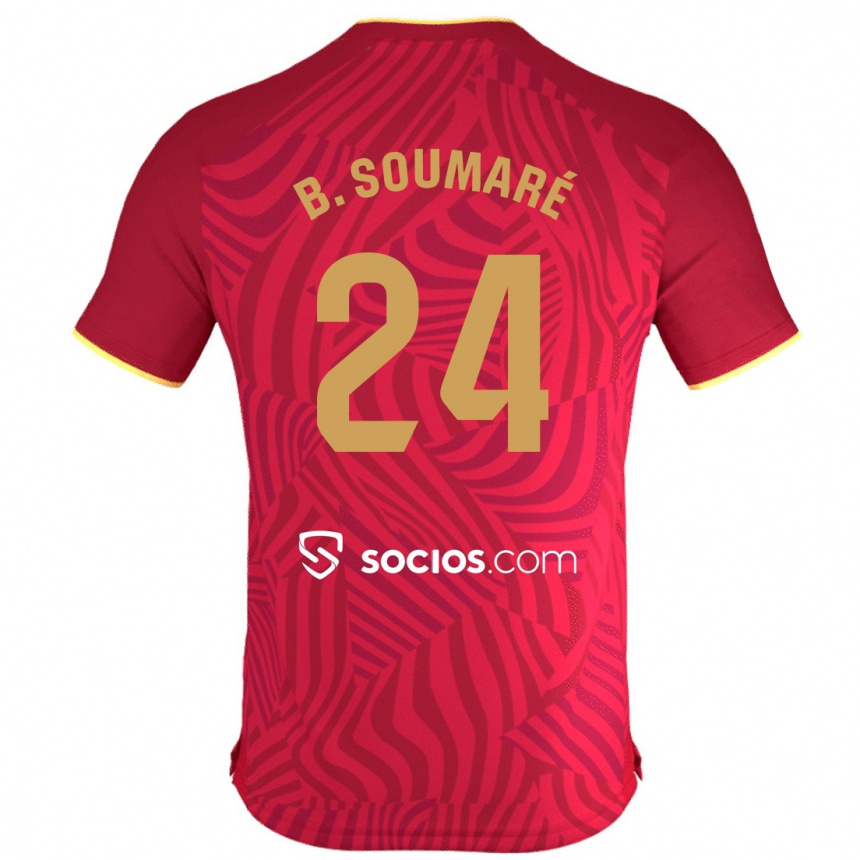 Women Football Boubakary Soumaré #24 Red Away Jersey 2023/24 T-Shirt