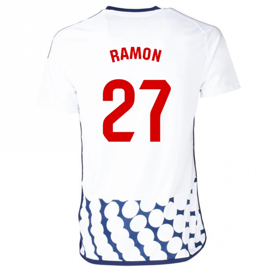 Women Football Pablo Ramón #27 White Away Jersey 2023/24 T-Shirt